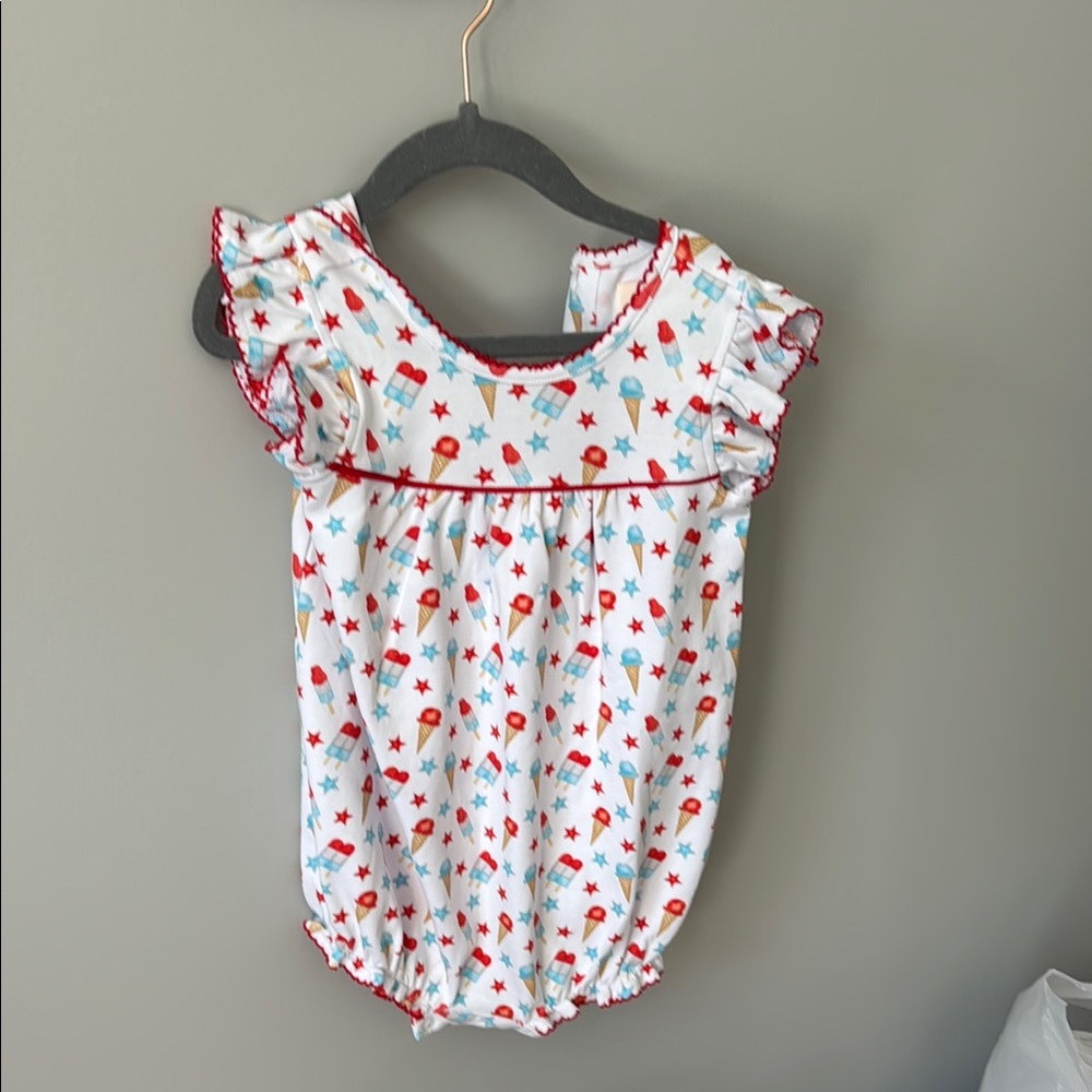 NWOT Smockingbird 2T Star Print Baby Romper
